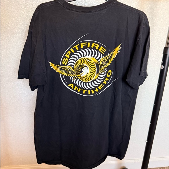 Spitfire Black Tee with Gold Emblem - Picture 2 of 2